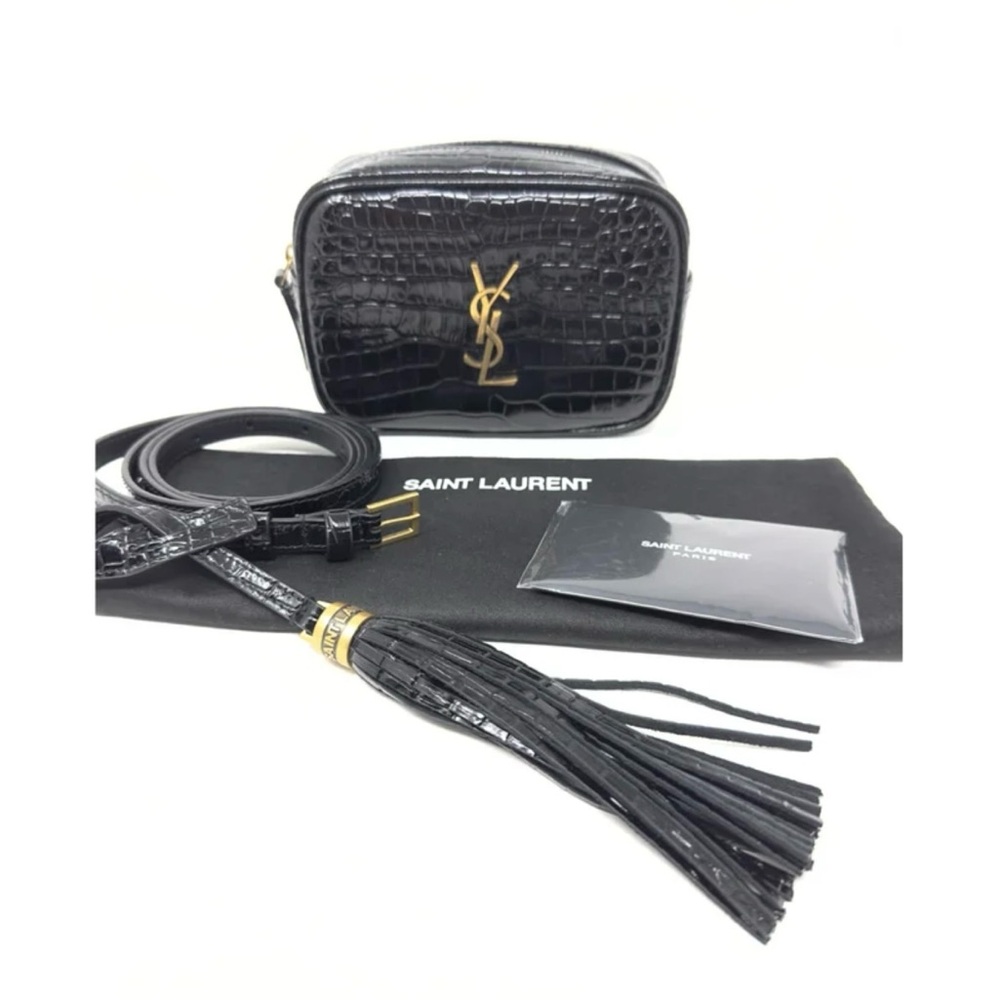 Saint Laurent Lou Belt Bag Black Leather